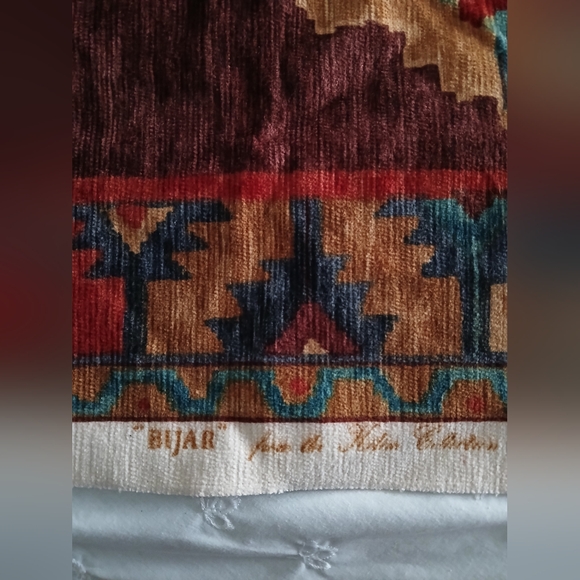 Vtg 1991 Monkwell Lee Jofa Bijar Chenille Print Aubergine 24" x 24" - Picture 2 of 7